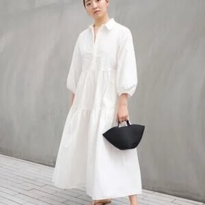 Modern Citizen Angelina Cotton Poplin Tiered Maxi Dress